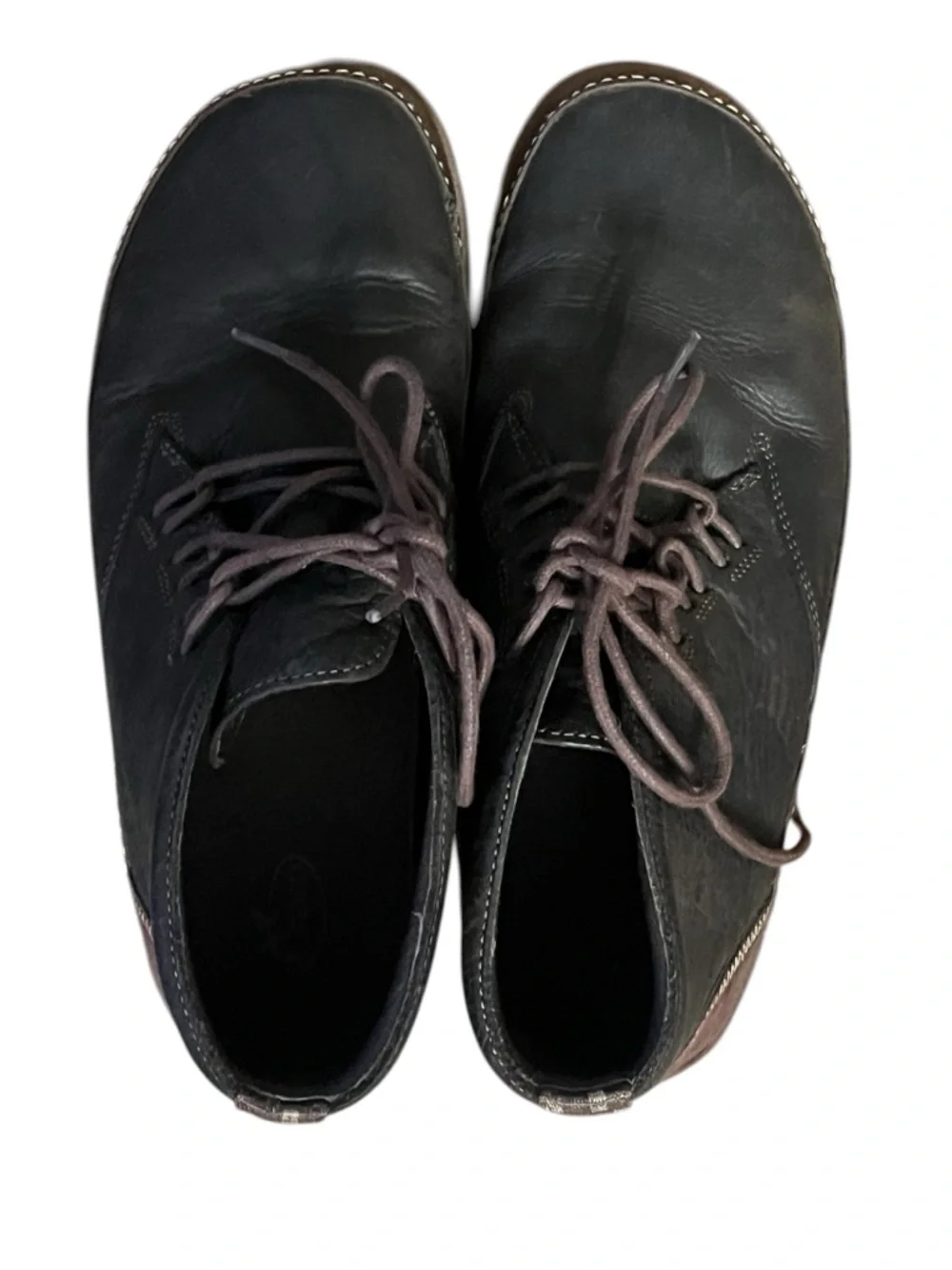 Chaco Men's Black Leather Chukka Boots with Brown Welt